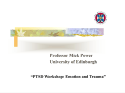 PTSD Workshop: Emotion and Trauma