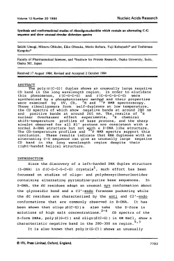 Synthesis and conformational studies of ribooligonucleotides which