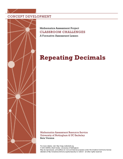 Repeating Decimals