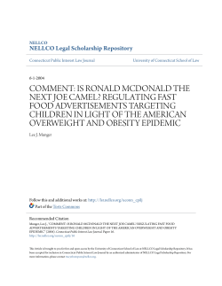 comment: is ronald mcdonald the next joe camel? regulating fast