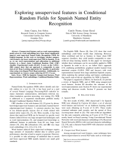 Exploring unsupervised features in Conditional Random Fields for