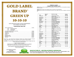 MANUFACTURED BY - WESTERN NUTRIENTS CORPORATION