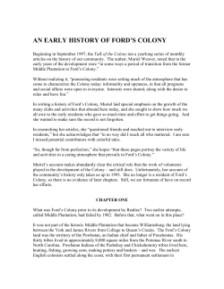 an early history of ford`s colony