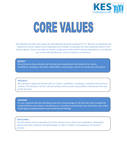 Core Values - KES Solutions UK Limited