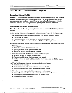 "The Circuit" Conflict Worksheet
