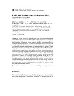 Rapid, plant-induced weathering in an aggrading