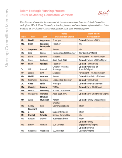 Steering Committee and Work Team Members