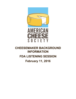 Snapshot of seven artisan cheesemakers and their businesses