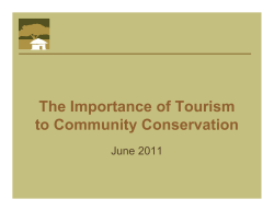 The Importance of Tourism to Community Conservation