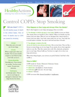 Control COPD: Stop Smoking