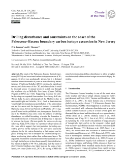 Drilling disturbance and constraints on the onset of the Paleocene