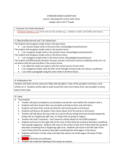 STANDARD BASED LESSON PLAN Lesson: Choosing the Correct