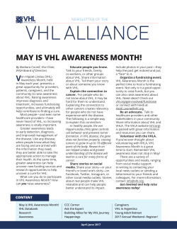 April - VHL Alliance