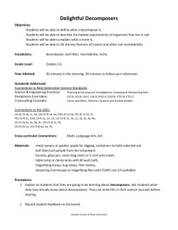 Delightful Decomposers