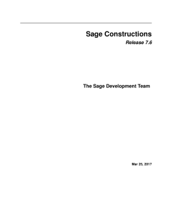 Sage Constructions - SageMath Documentation