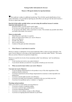 MonoFer 100mg/ml, Iron(III) oligosaccharide