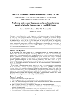 Analysing and supporting spare parts and maintenance