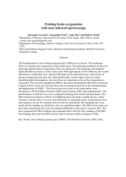 Probing brain oxygenation with near infrared