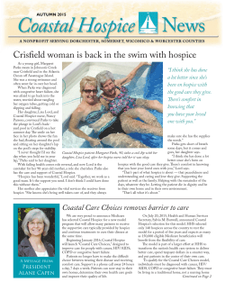 Cris eld woman is back in the swim with hospice