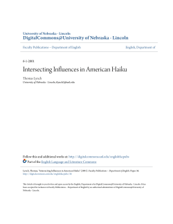 Intersecting Influences in American Haiku