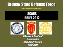 GEORGIA State Defense Force