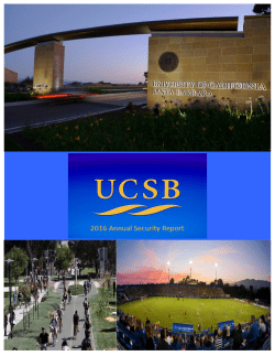 Annual Security Report - UCSB Police Department