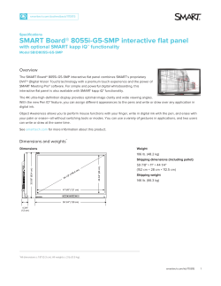 SMART Board 8055i-G5-SMP interactive flat panel specifications