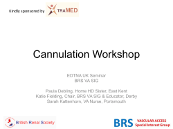 Cannulation Workshop - British Renal Society