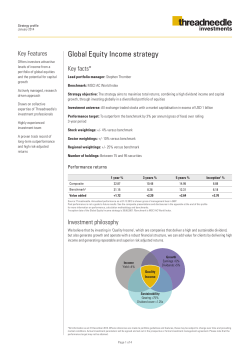 Global Equity Income strategy - Columbia Threadneedle Investments