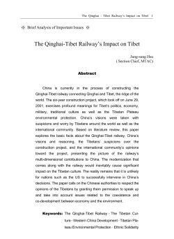 The Qinghai-Tibet Railway`s Impact on Tibet