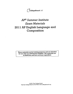 2011 AP English Language and