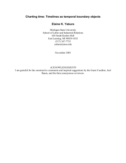 Charting time: Timelines as temporal boundary objects Elaine K