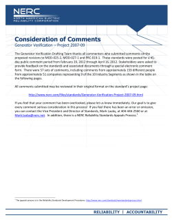 Consideration of Comments