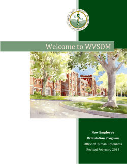 WVSOM New Employee Orientation Program