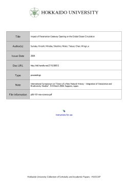 Impact of Panamanian Gateway Opening on the Global Ocean