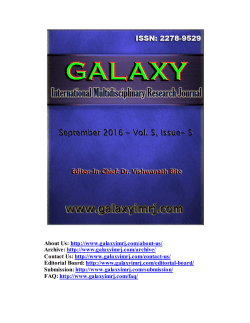 PDF - Galaxy: International Multidisciplinary Research Journal ISSN