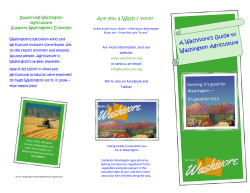 A Washivore`s Guide to Washington Agriculture Are you a Wash&middot;i