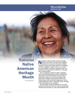 National Native American Heritage Month