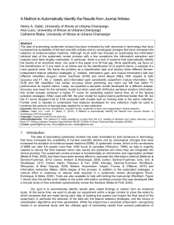 A Method to Automatically Identify the Results