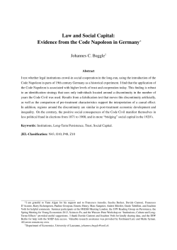 Evidence from the Code Napoleon in Germany