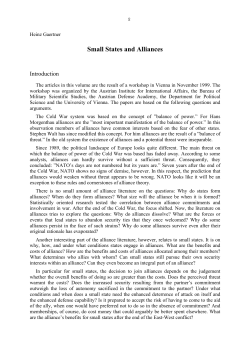 Small States and Alliances