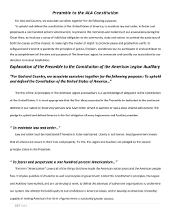 Preamble to the ALA Constitution Explanation of the Preamble to the
