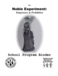 Noble Experiment: School Program Binder