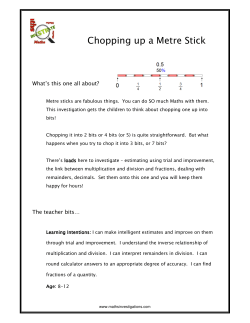 Chopping up a Metre Stick