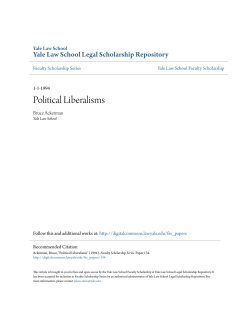 Political Liberalisms - Yale Law School Legal Scholarship Repository