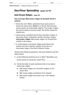 Sea-Floor Spreading (pages 23–29)