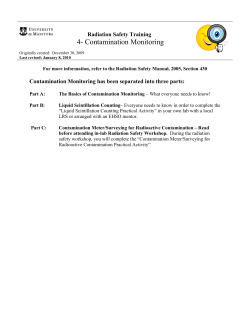 4- Contamination Monitoring