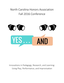 North Carolina Honors Association Fall 2016 Conference