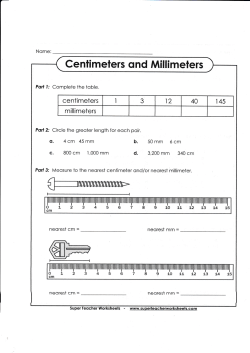 Centimeters qnd Millimeters