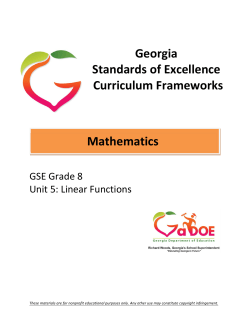 Unit 5 Linear Functions